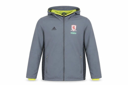 Adidas Grey Boys Hooded Jacket 13-14 Years
