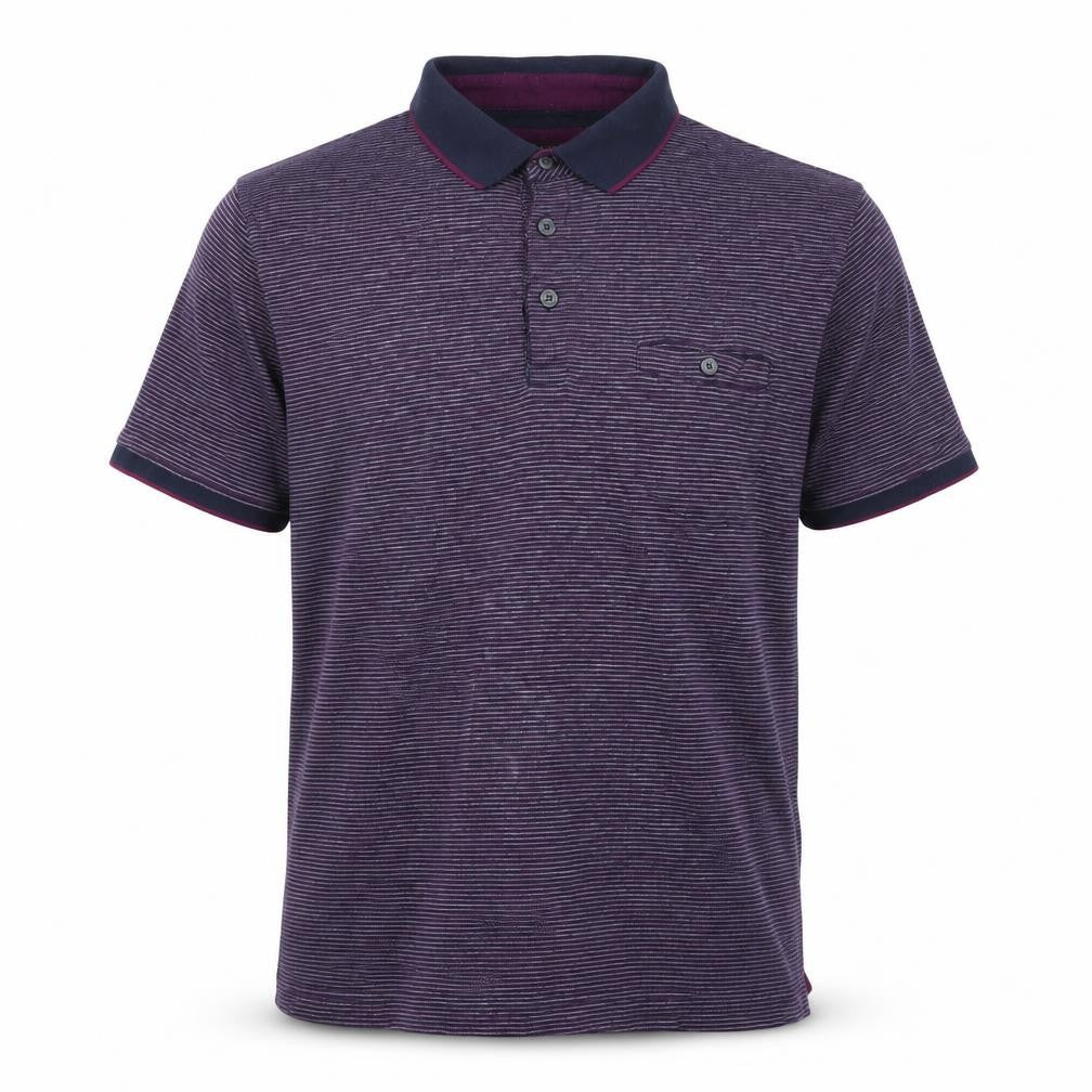 Debenhams Mens Purple Cotton Polo Size S Collared Button
