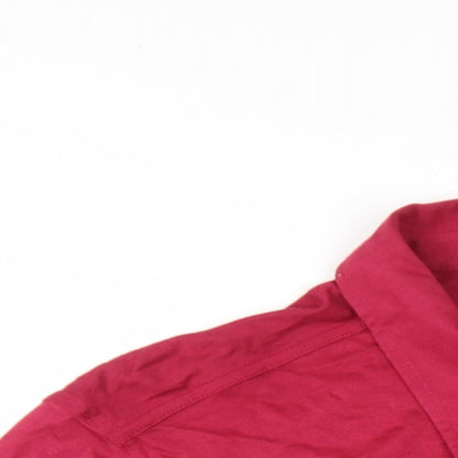 East Womens Pink Viscose Basic Button-Up Size 18 Collared