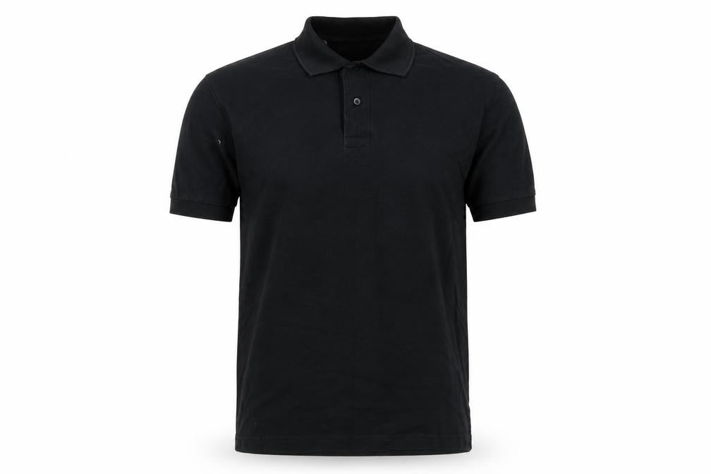 Selected Homme Mens Black Cotton Polo Size S Collared Button