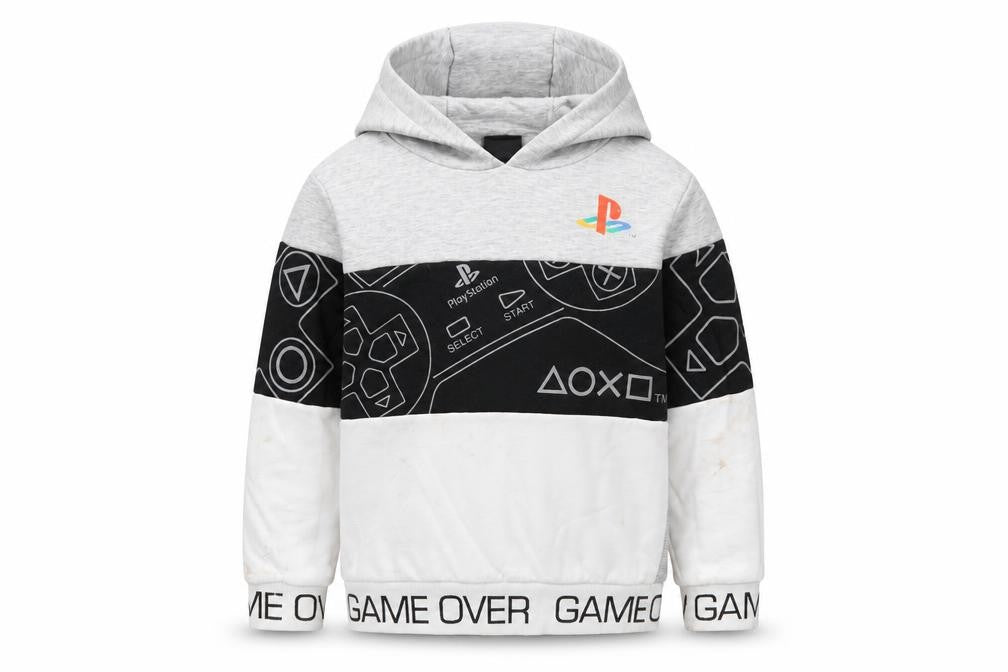 PlayStation Boys Multicoloured Geometric Cotton Pullover Hoodie Size 10 Years Pullover