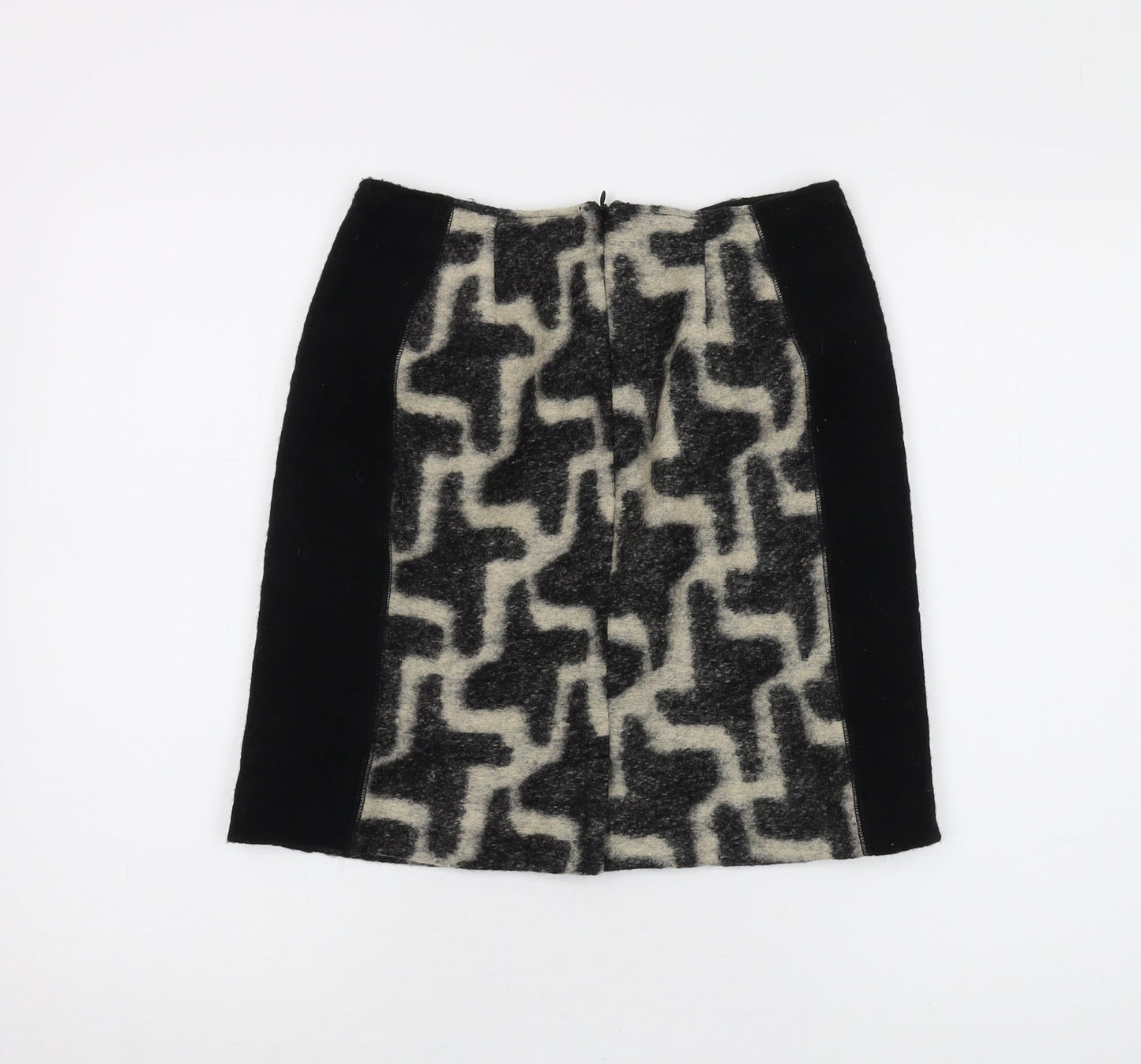 Clements Ribeiro Womens Black Wool Mini Skirt Size 28 in Zip
