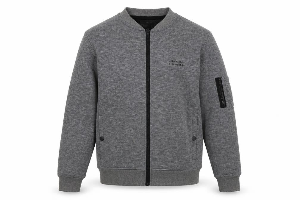 DNM Dissident Mens Grey Cotton Full Zip Sweatshirt Size M