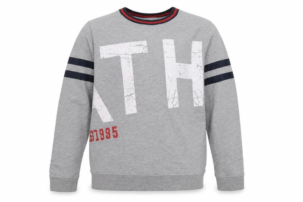 Minoti Boys Grey Cotton Pullover Sweatshirt Size 12-13 Years Pullover