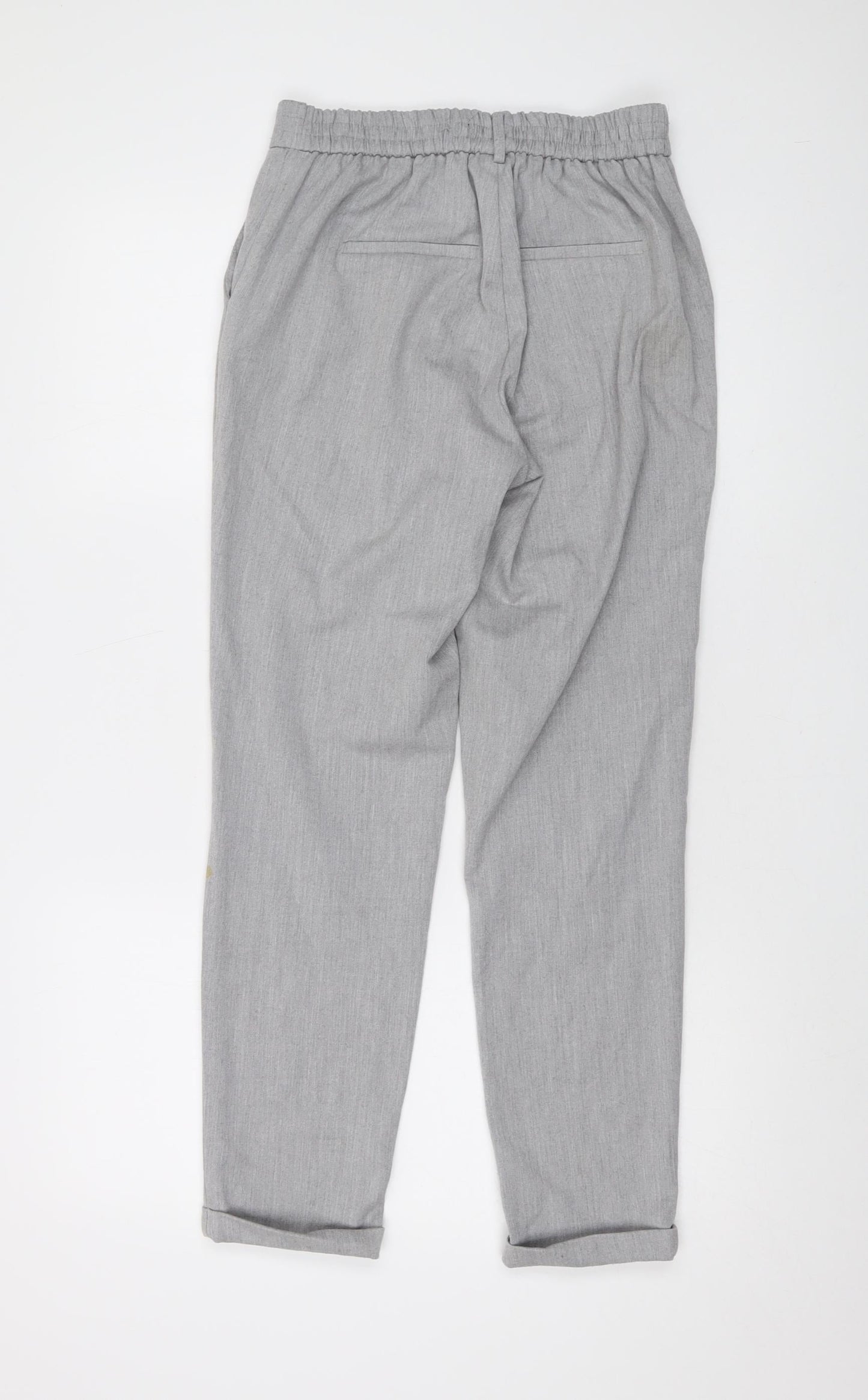 VERO MODA Womens Grey Polyester Trousers Size XS L27 in Regular