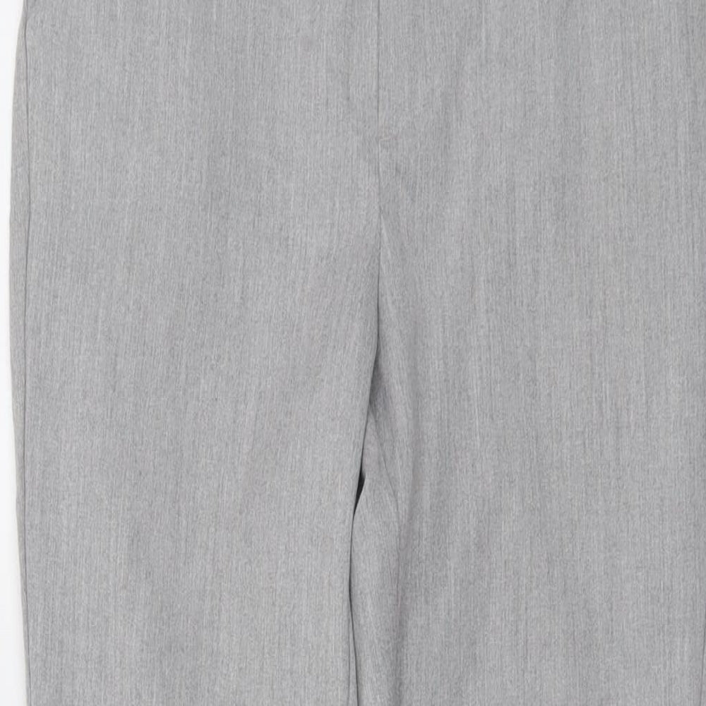 VERO MODA Womens Grey Polyester Trousers Size XS L27 in Regular