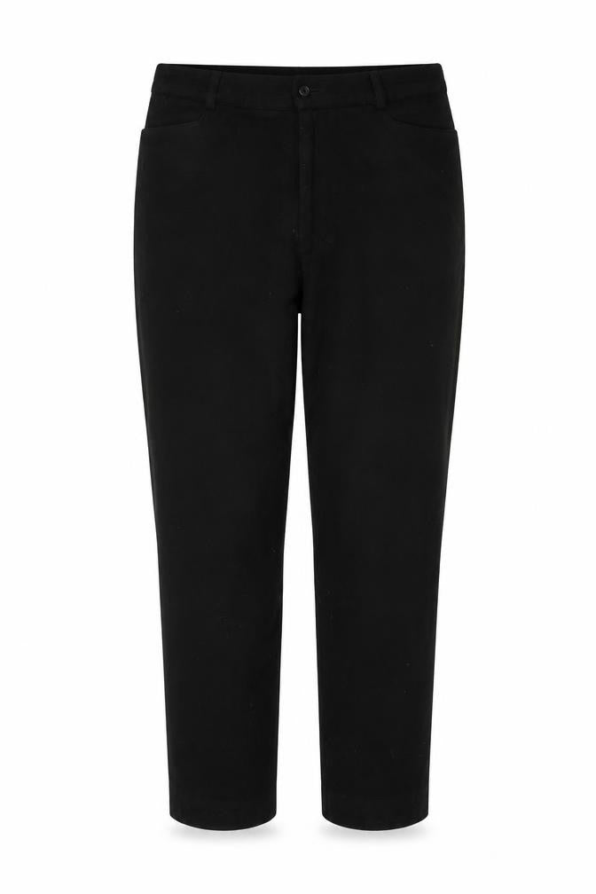 Limehaus Womens Black Viscose Trousers Size L L28 in Regular Button