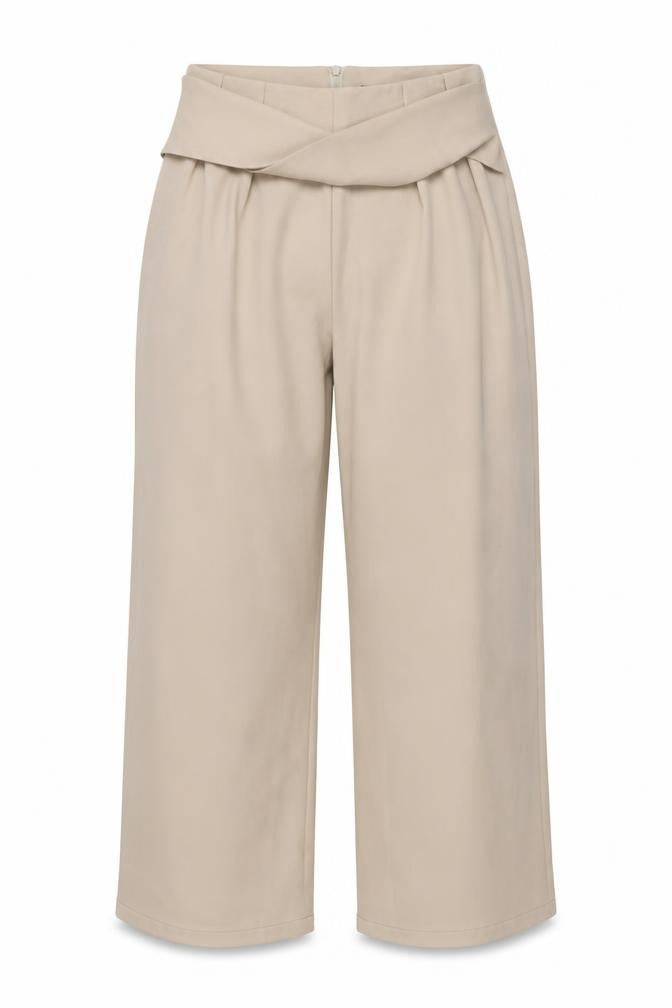 Nasty Gal Womens Beige Polyester Trousers Size 8 L26 in Regular Zip