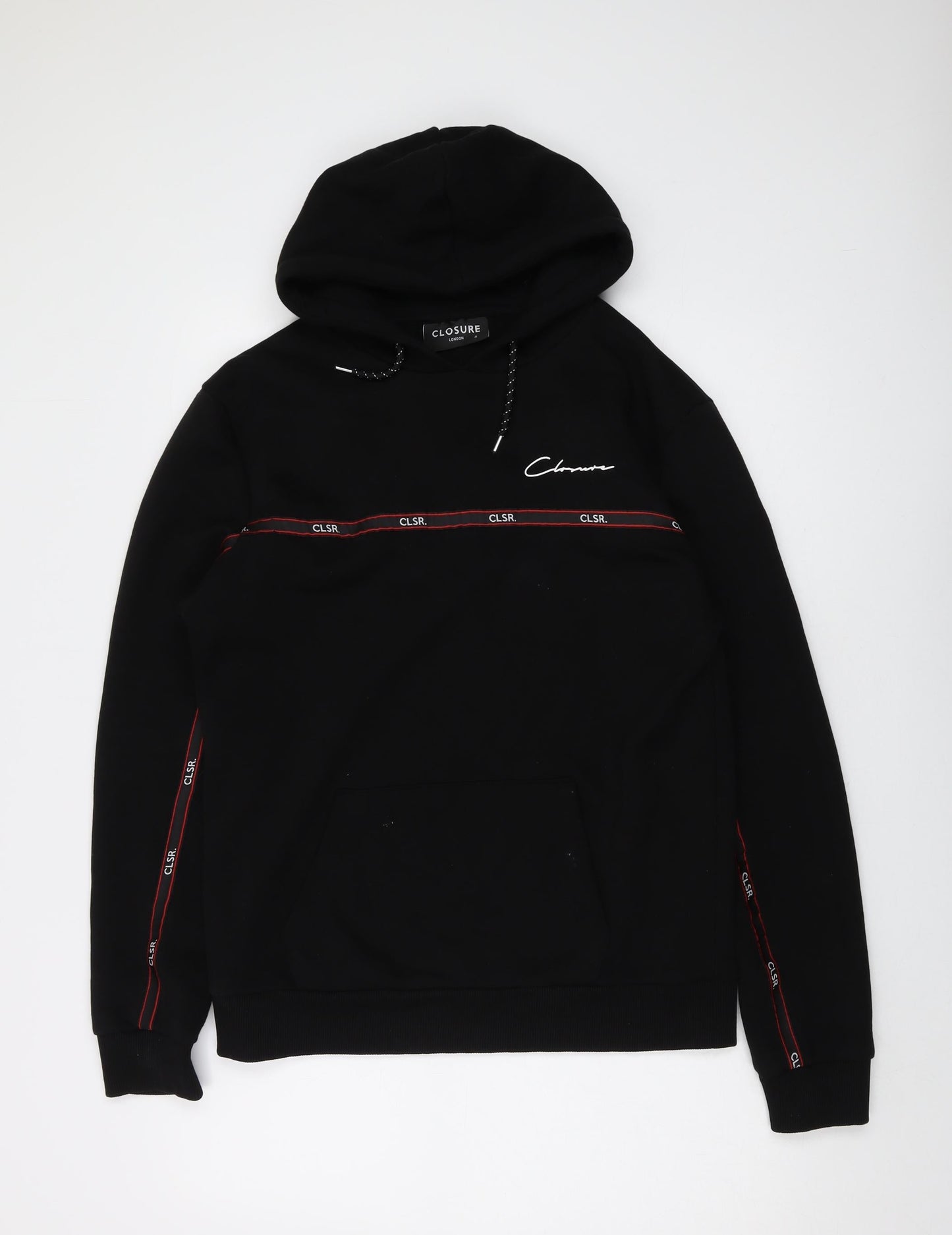 CLOSURE Mens Black Cotton Pullover Hoodie Size S