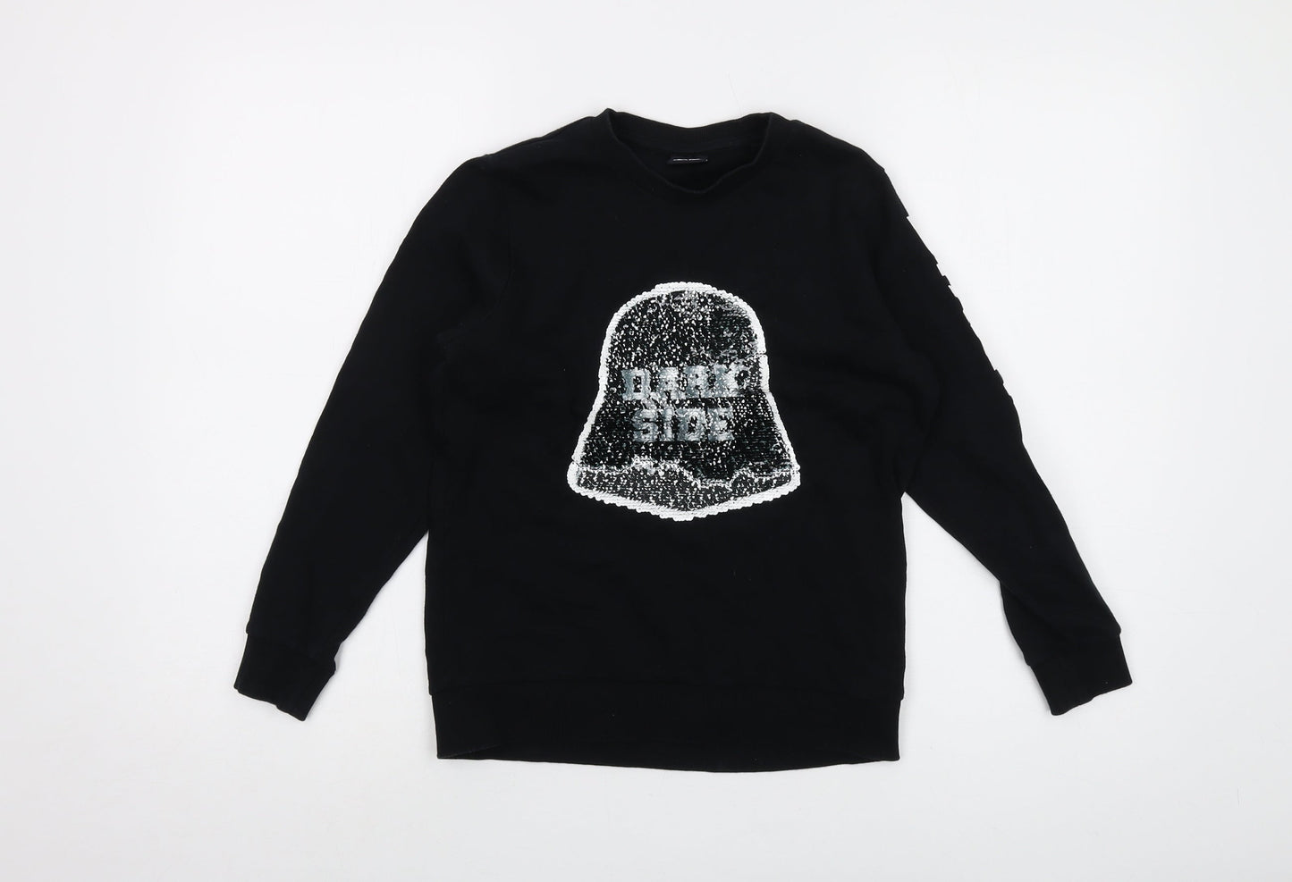 Star Wars Boys Black Cotton Pullover Sweatshirt Size 9 Years Pullover
