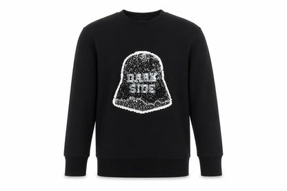 Front view of Star Wars boys’ black cotton pullover sweatshirt, size 9, years pullover