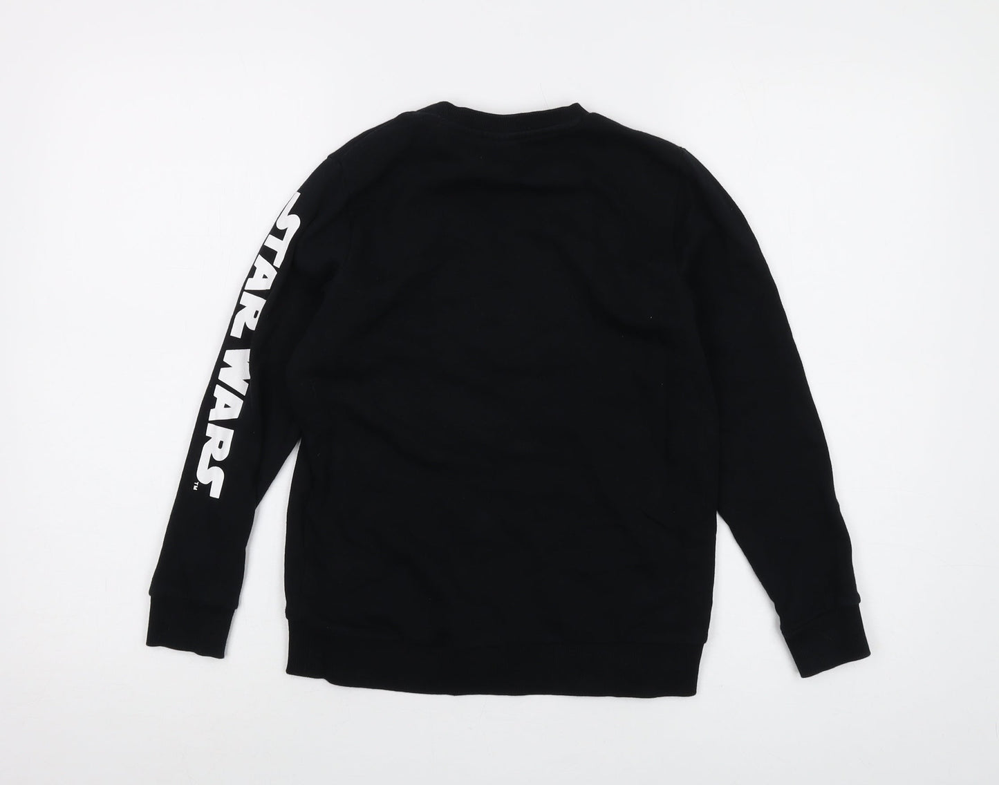 Star Wars Boys Black Cotton Pullover Sweatshirt Size 9 Years Pullover
