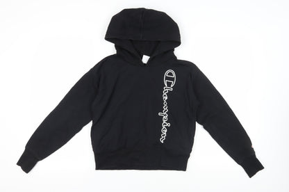Champion Womens Black Pullover Hoodie, S -