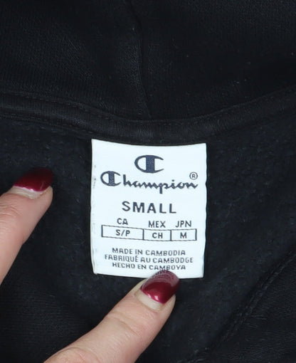 Champion Womens Black Pullover Hoodie, S -