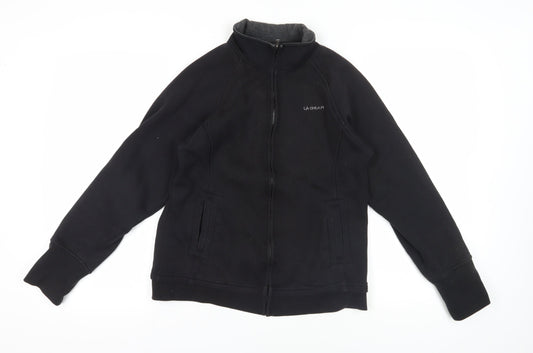 LA Gear Black Full Zip Sweatshirt Size 14