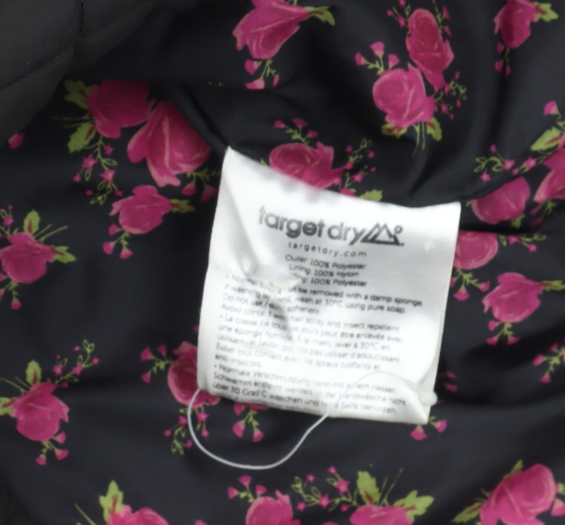 Target Dry Black Quilted Puffer Jacket L