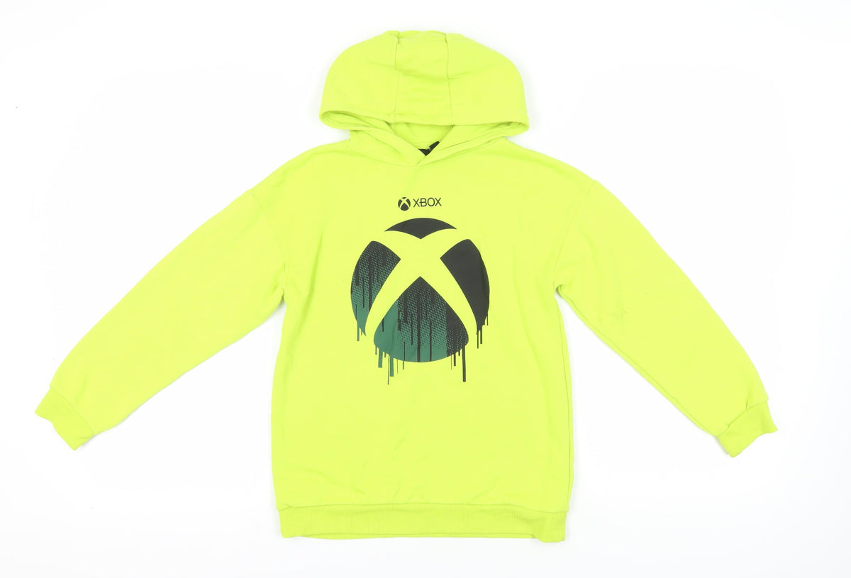 Additional front view of Xbox Green Pullover Hoodie, boys’ 10-11 yrs, graphic print