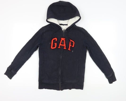 GAP Blue XS Full Zip Hooded Cotton Women's Hoodie