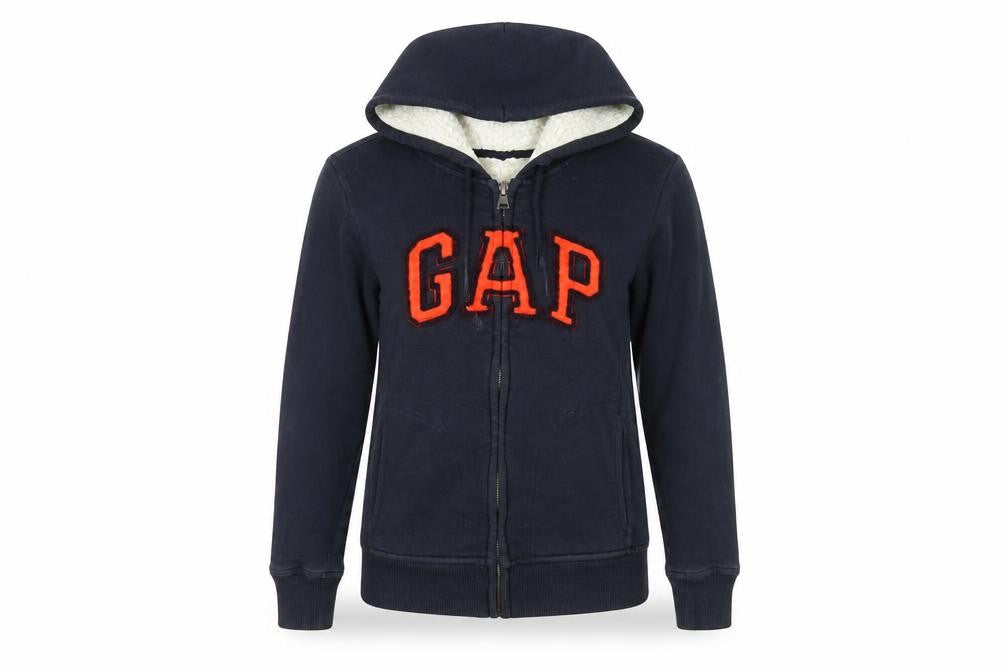 Gap Blue XS Full Zip Hooded Cotton Women's Hoodie