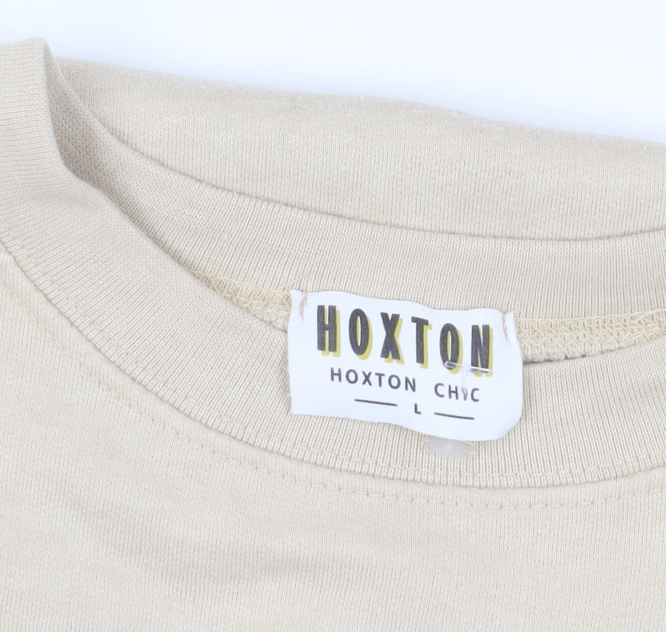 Hoxton Beige Pullover Sweatshirt L - Casual City Style