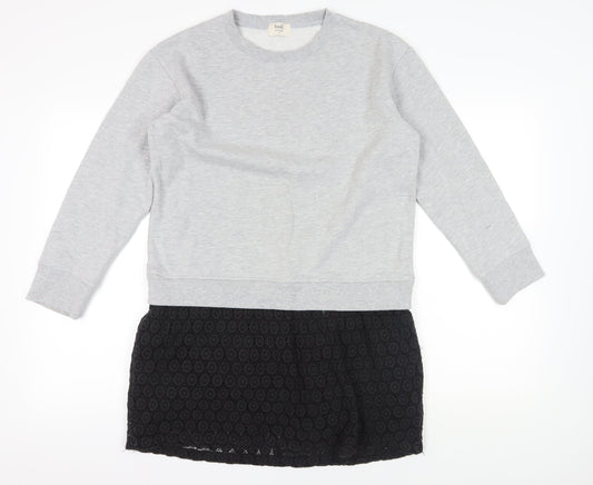 Hush Grey Black Sweatshirt Size 12