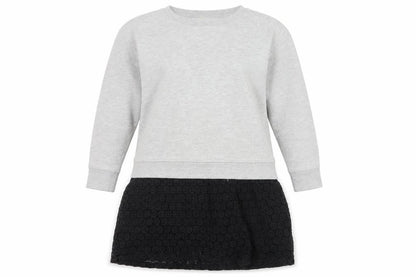 Front view of Hush Grey Black Sweatshirt, size 12