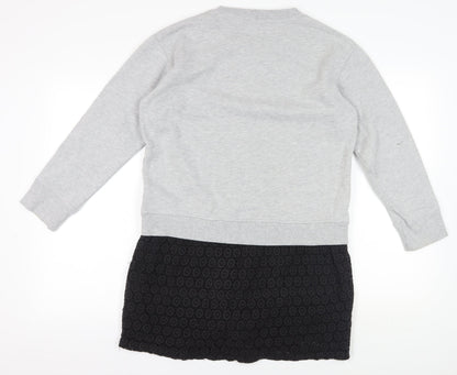 Back view of Hush Grey Black Sweatshirt, size 12