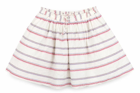 FatFace Multicoloured Striped Peasant Skirt, Girls 12-13