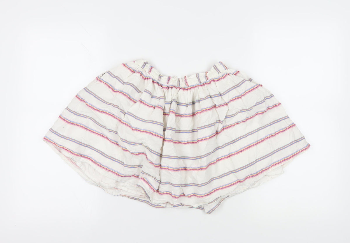 FatFace Multicoloured Striped Peasant Skirt, Girls 12-13