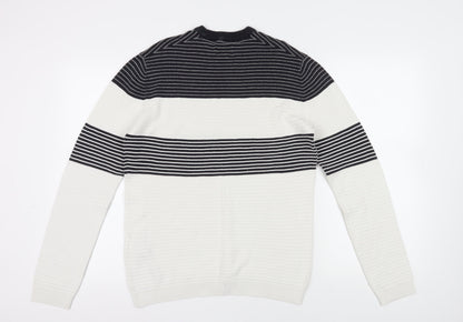 Back view of Only & Sons Black White Striped jumper S