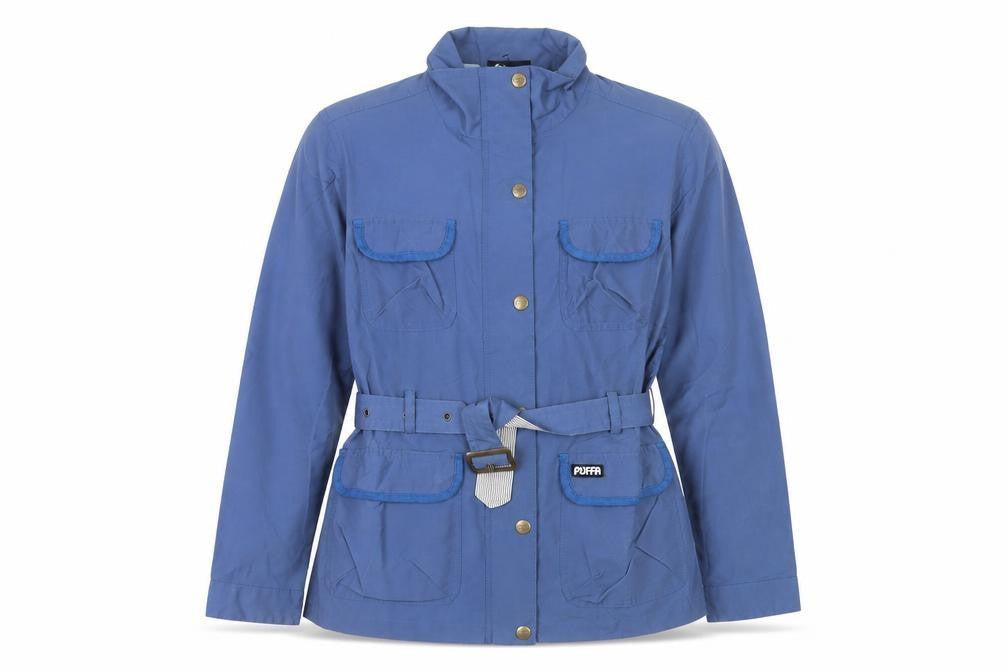 Puffa Blue Belted Women's Jacket - Size M