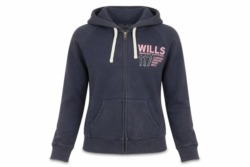 Jack Wills Grey Full Zip Hoodie Size 8