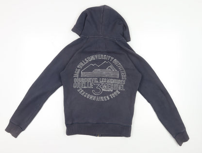 Back view of Jack Wills Grey Full Zip Hoodie, size 8