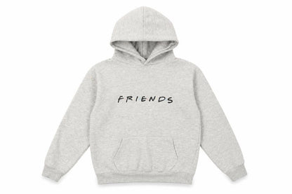 Friends Girls Grey Cotton Pullover Hoodie Size 9-10 Years Pullover - Friends Logo