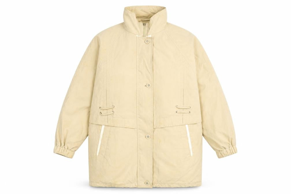 CANDA Womens Beige Overcoat Coat Size 20 Zip