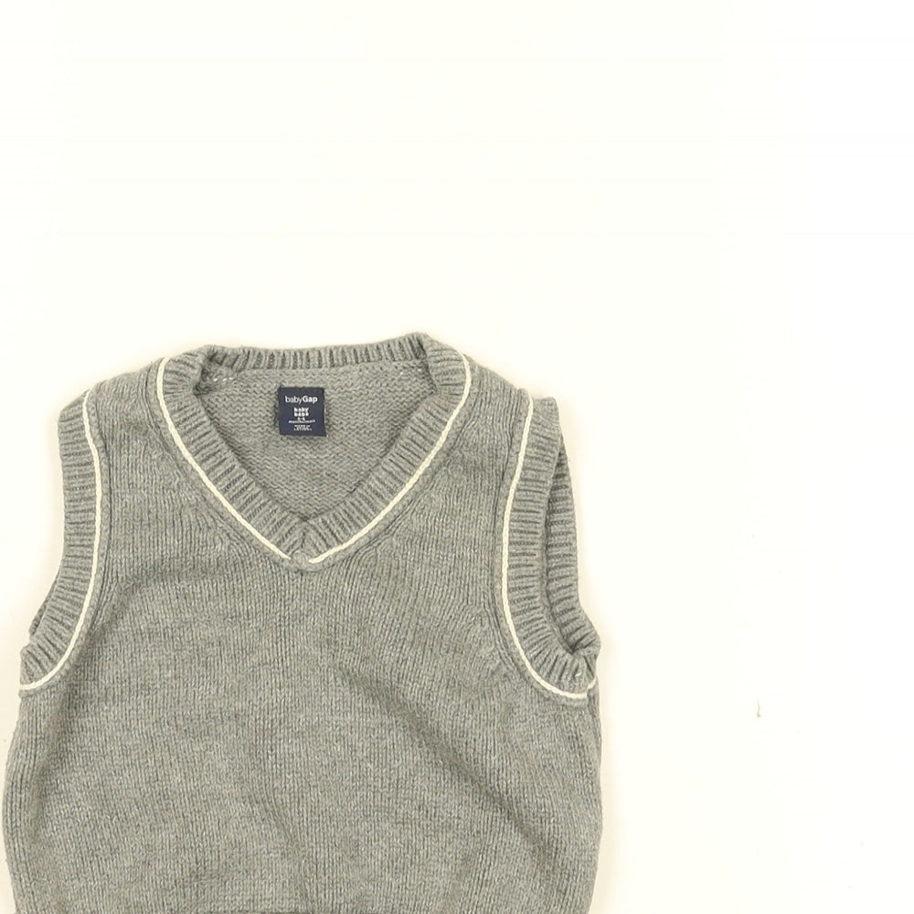 Gap Baby Grey Cotton Pullover Jumper Size 3-6 Months Pullover