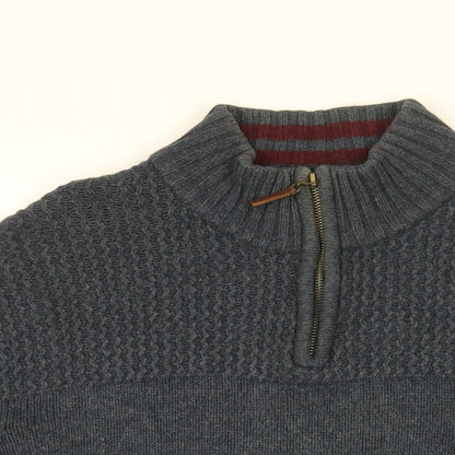 Peter Gribby Mens Blue Wool Pullover Sweatshirt Size L