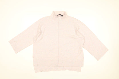 Additional front view of French Connection women’s pink high neck acrylic jumper, size L