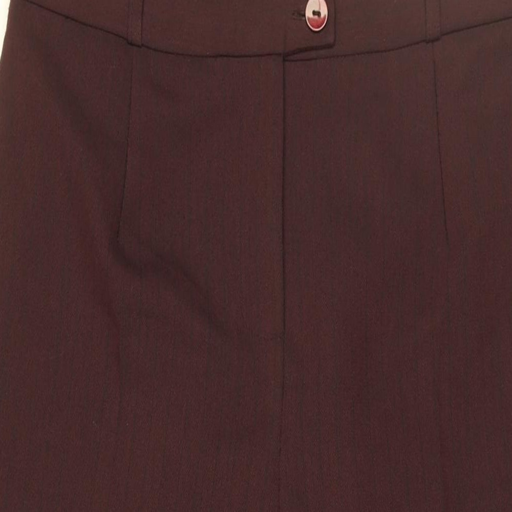 Bella Pasini Womens Red Polyester Trousers Size 18 L29 in Regular Zip