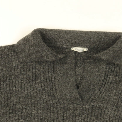 Pimkie Womens Grey Collared Acrylic Pullover Jumper Size S