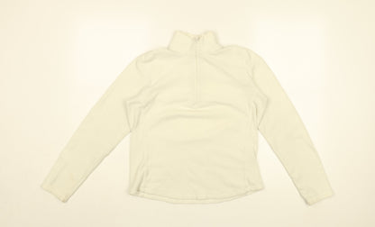Gap Womens White Polyester Pullover Sweatshirt Size S Zip