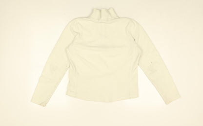Gap Womens White Polyester Pullover Sweatshirt Size S Zip