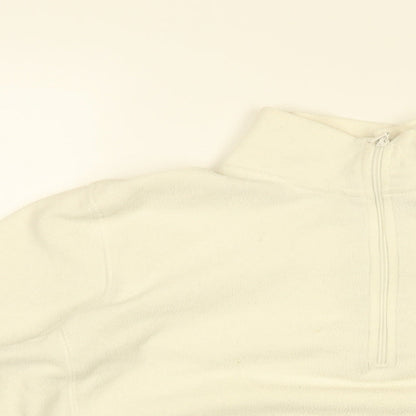 Gap Womens White Polyester Pullover Sweatshirt Size S Zip