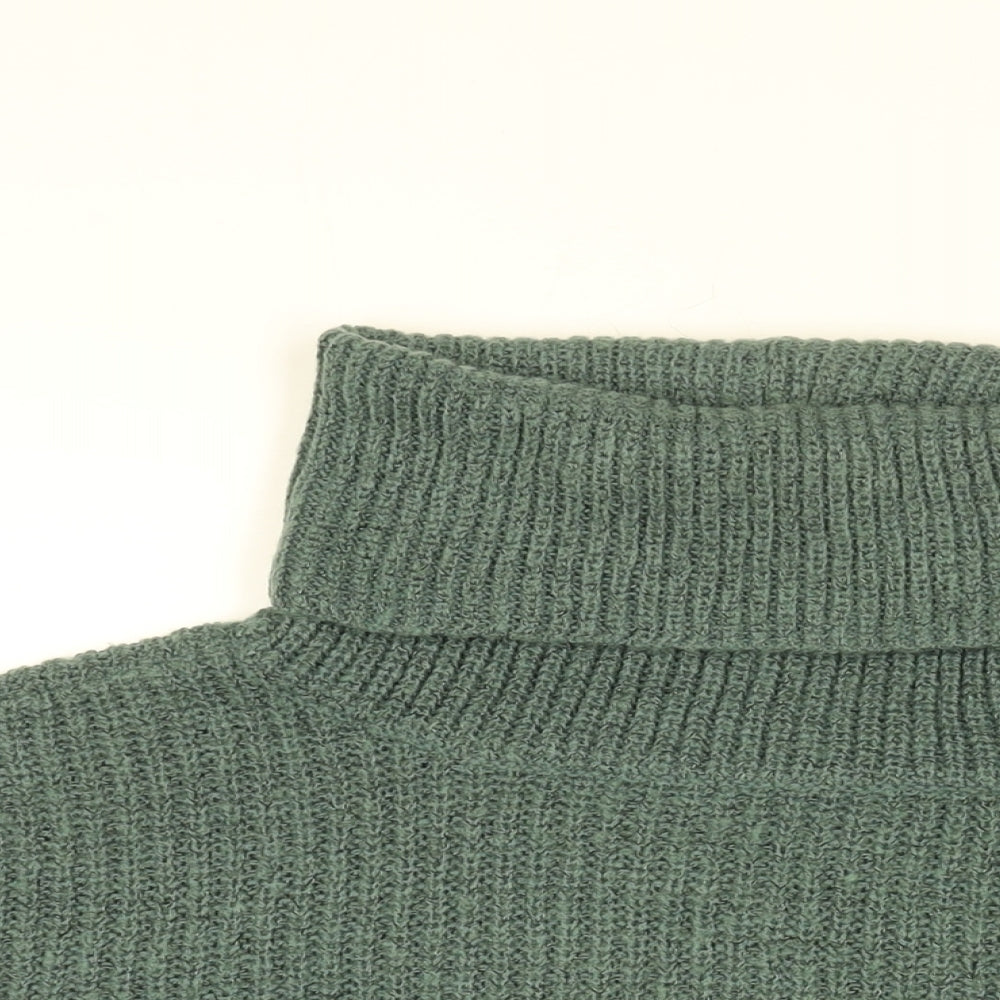 JDY Womens Green Roll Neck Acrylic Pullover Jumper Size XL