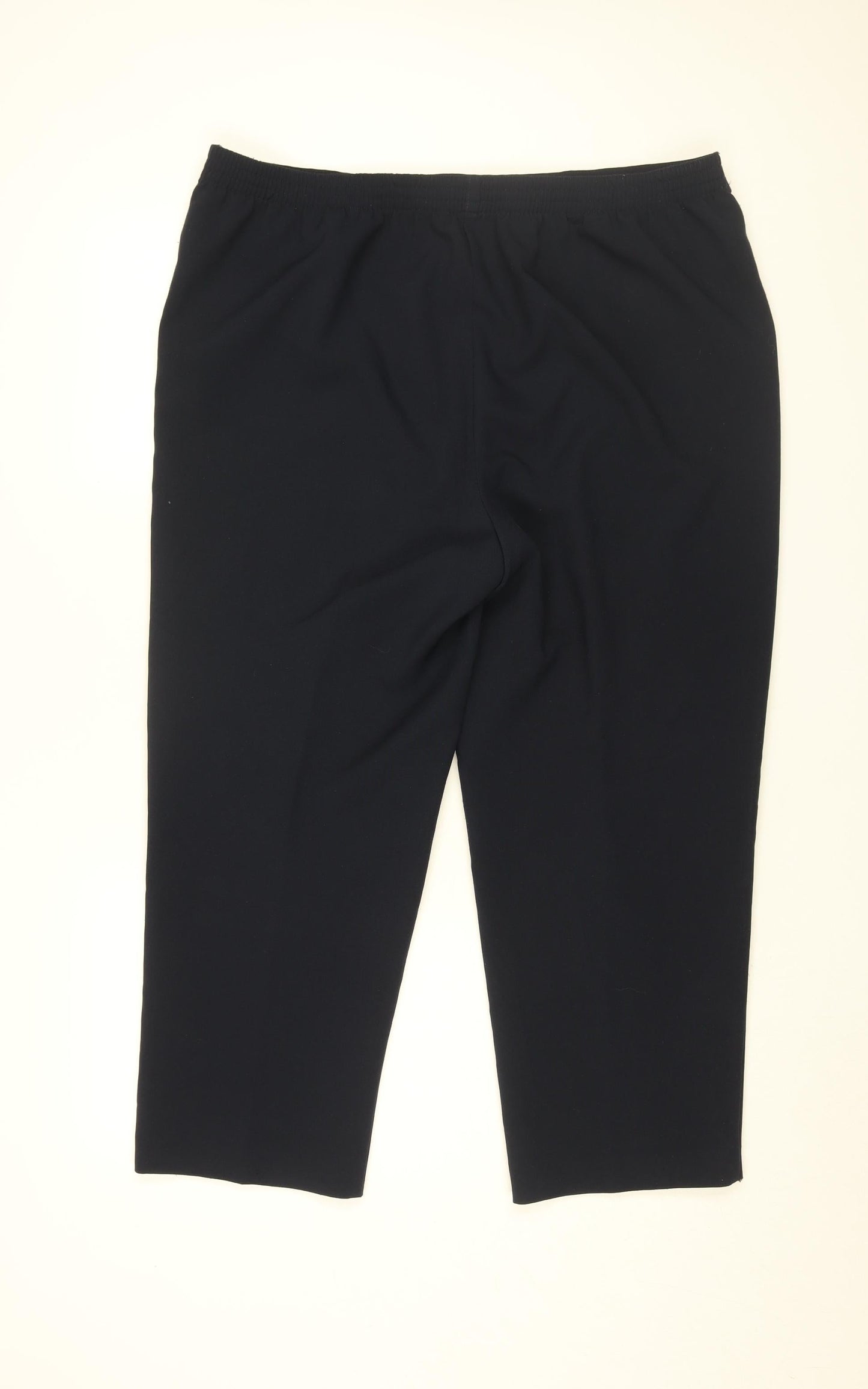 Isle Womens Blue Polyester Trousers Size 18 L25.5 in Regular
