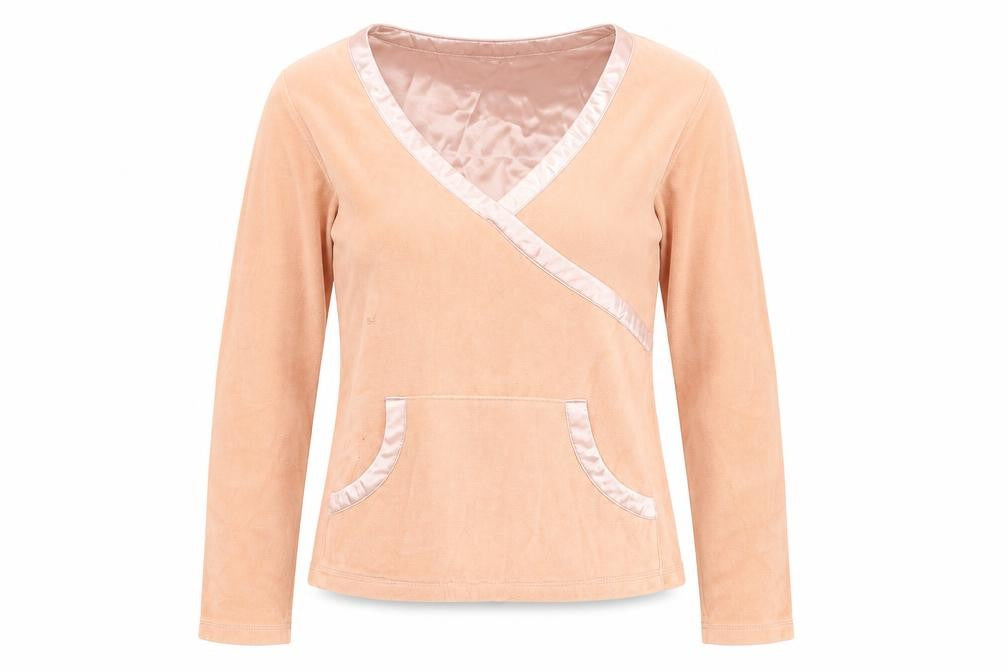 Fenn Wright Manson Womens Pink Cotton Basic T-Shirt Size S V-Neck