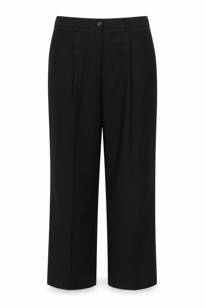 ESCADA Womens Black Polyester Trousers Size 12 L27 in Regular Zip