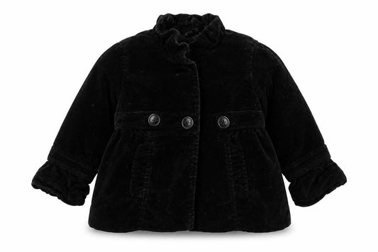 Front view of Gap girls’ black jacket, size 2, years button