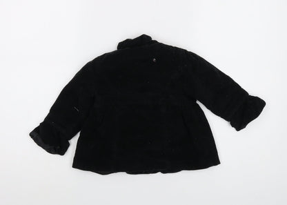 Back view of Gap girls’ black jacket, size 2, years button