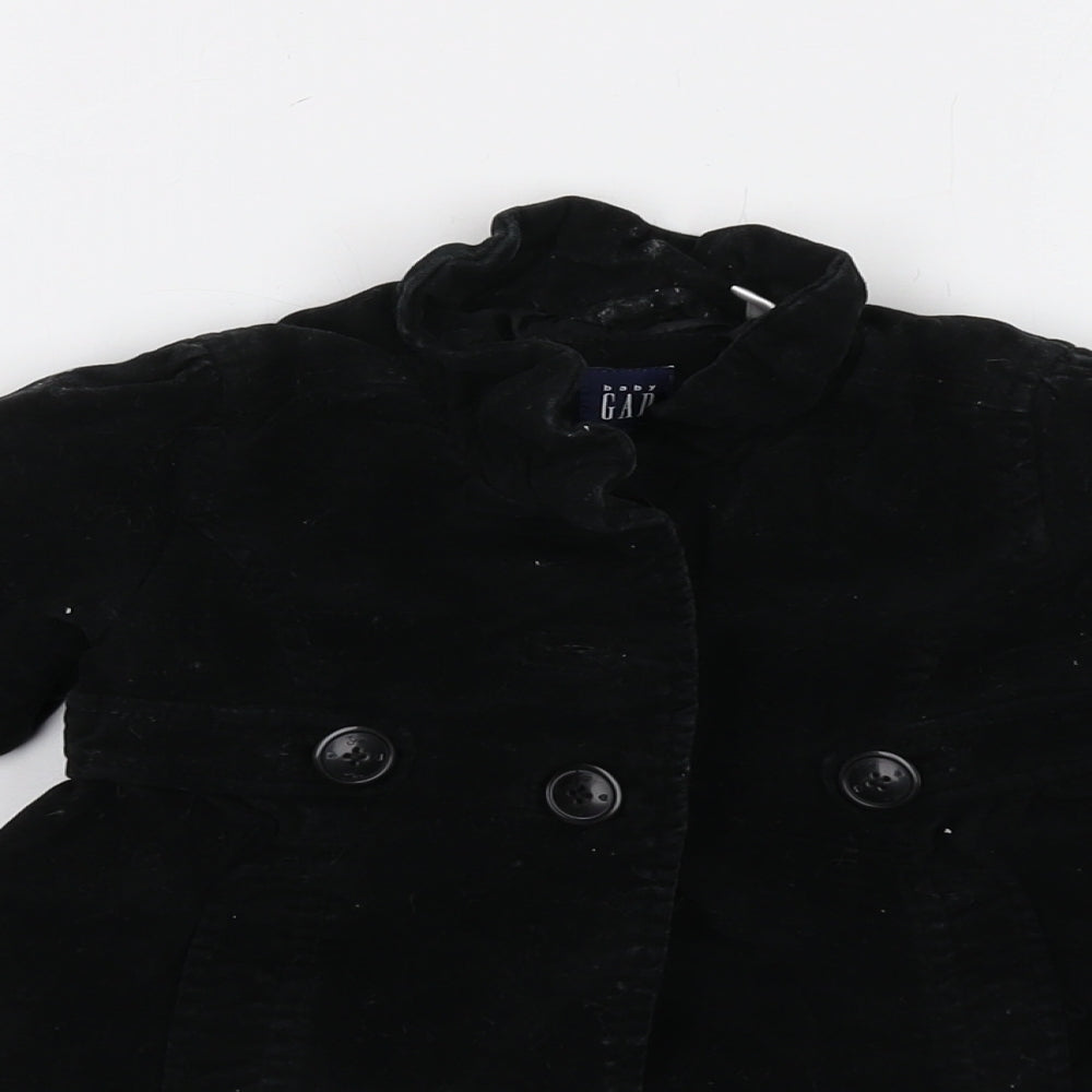 Gap Girls Black Jacket Size 2 Years Button